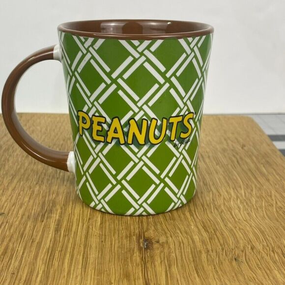Peanuts Charlie Brown Green Plaid Sally Coffee Mug Schultz Cartoon Collectible - Picture 4 of 8